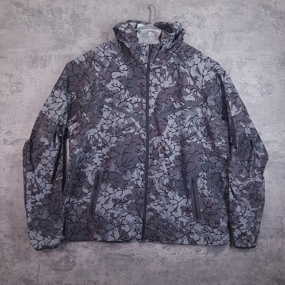 NIKE Tech Woven Windrunner Full Zip Jacket Mens 3XL TT Grey Camo IF0915-010